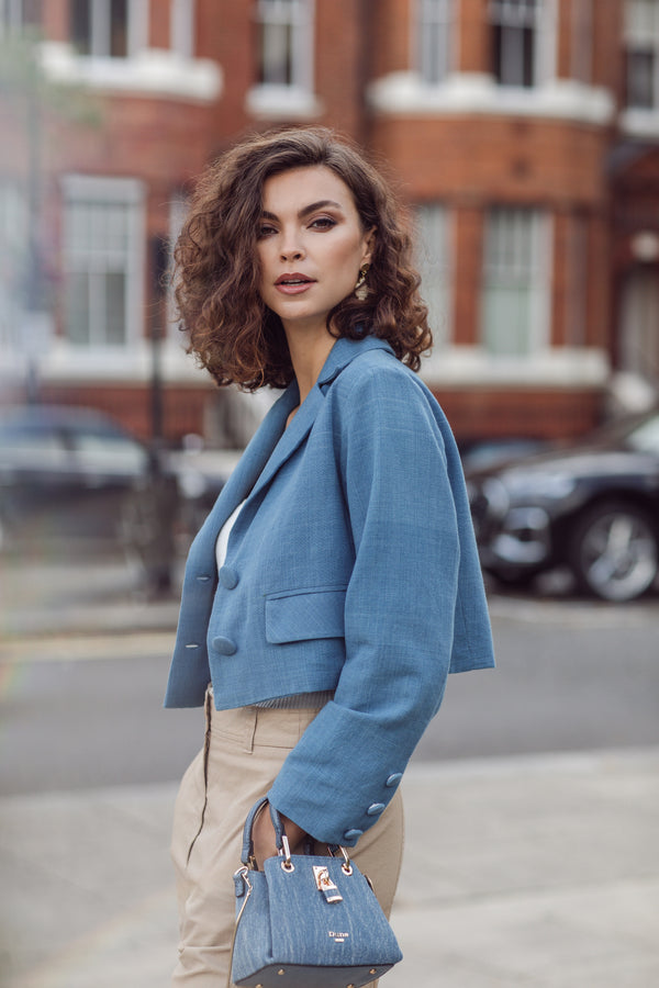 The Nara Blazer in Indigo
