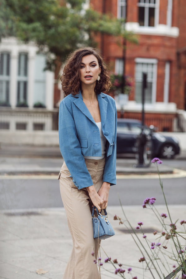 The Nara Blazer in Indigo