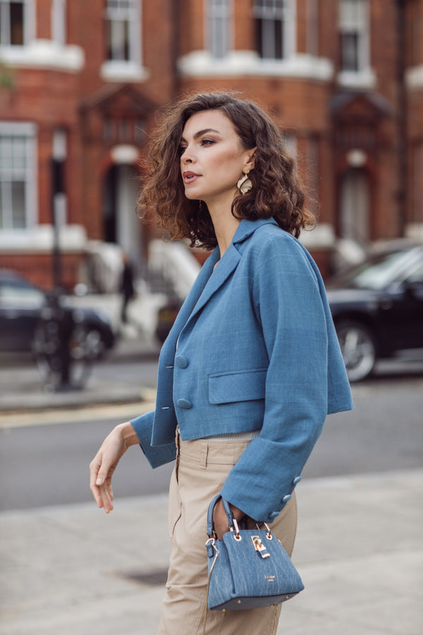 The Nara Blazer in Indigo